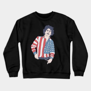 Abbie Hoffman - American Flag - Political Activism Crewneck Sweatshirt